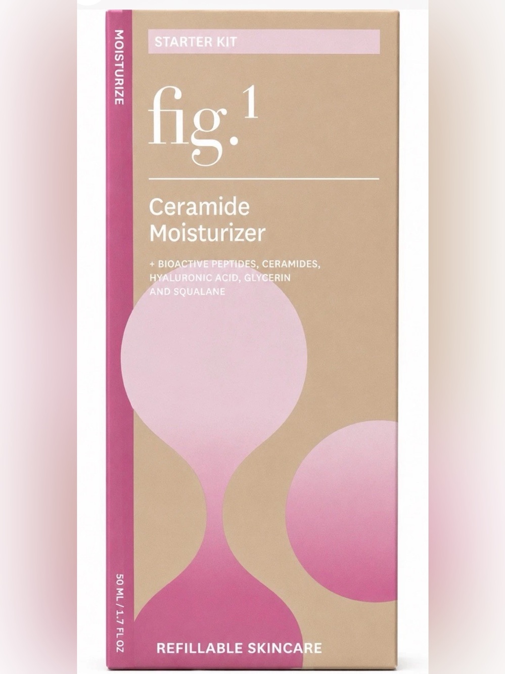 Fig.1 Ceramide Moisturizer Starter Kit 1.7 Oz Peptides Hyaluronic Acid New